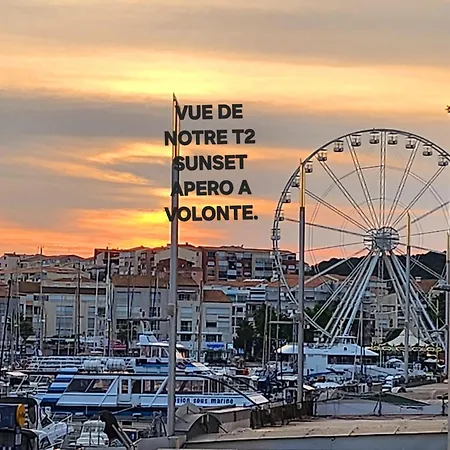 2 Lits Double T2 Sur Port Clim Parking Prive 2mn Plages